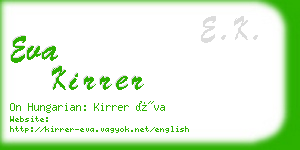 eva kirrer business card